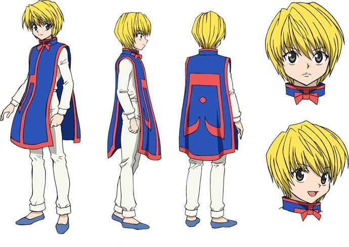 Distintos angulos del diseño de Kurapika